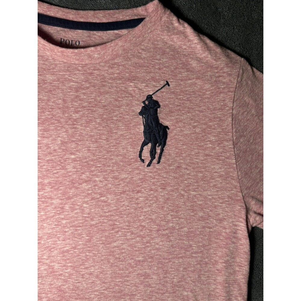 Polo Ralph Lauren Big Pony Short Sleeve T-Shirt Boys 10-12 Pink Red